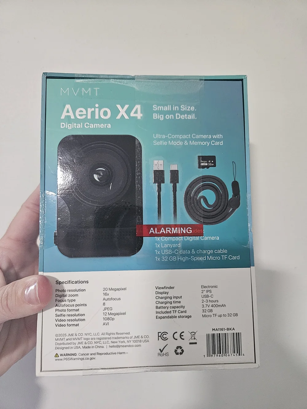 MVMT Aerio X4 Black Digital Camera - NWT
